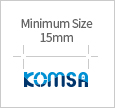 Minimum size 15mm KOMSA